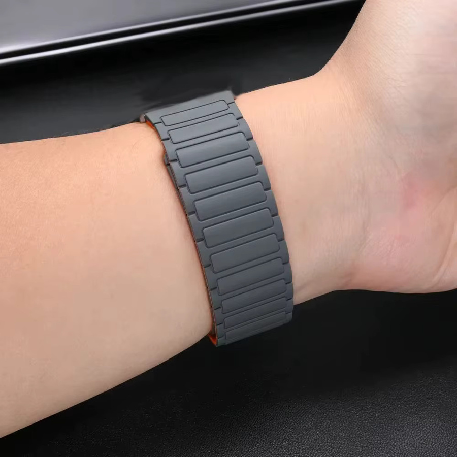 Xiaomi Uhrenarmband Silikon, Magnetisch, Schwarz, für Redmi Uhr 5/Uhr 4/Xiaomi Mi Band 8/9Pro - Bild 2