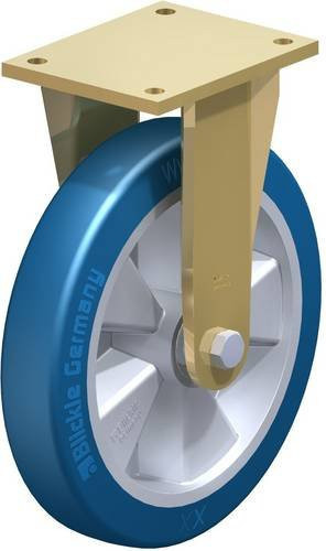 Blickle Bockrolle BS-ALBS 300K in Blau und Silber mit 300 mm Rad-Durchmesser und 1150 kg Tragfähigkeit - Bild 1