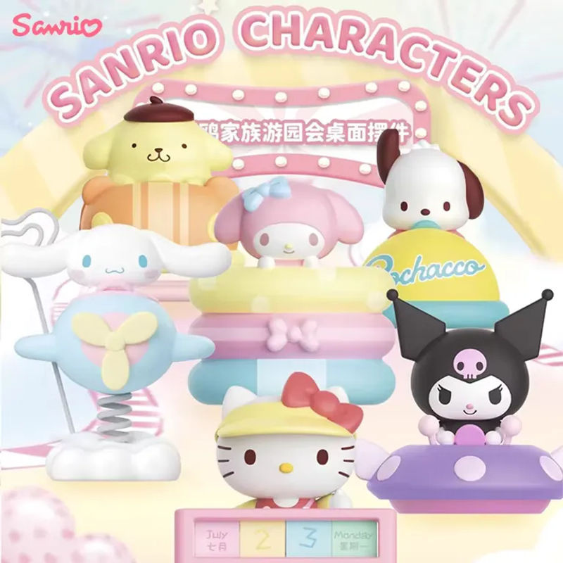 Sanrio Gartenparty Blind Box Sammelfiguren mit Cinnamoroll, Kuromi, Pochacco und Hello Kitty als bunte Anime-Dekoration aus Kunststoff - Bild 2