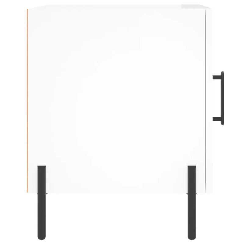 Vidaxl Nachttische 2er-Set Modern in Weiß Hochglanz, B/T/H: 40 x 40 x 50 cm - Bild 1