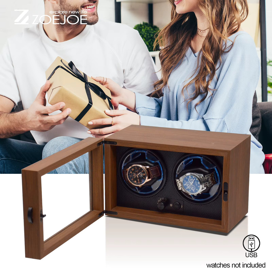 ZOEJOE Uhrenbeweger, USB-Stromversorgung, automatische Uhrenaufbewahrungsbox - Bild 4