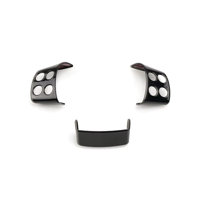 FOXSN Lenkradabdeckungsverkleidung aus ABS für VW Golf 5, Jetta MK5, Passat B6, Tiguan, Touran und Caddy in Bright Black - Bild 2