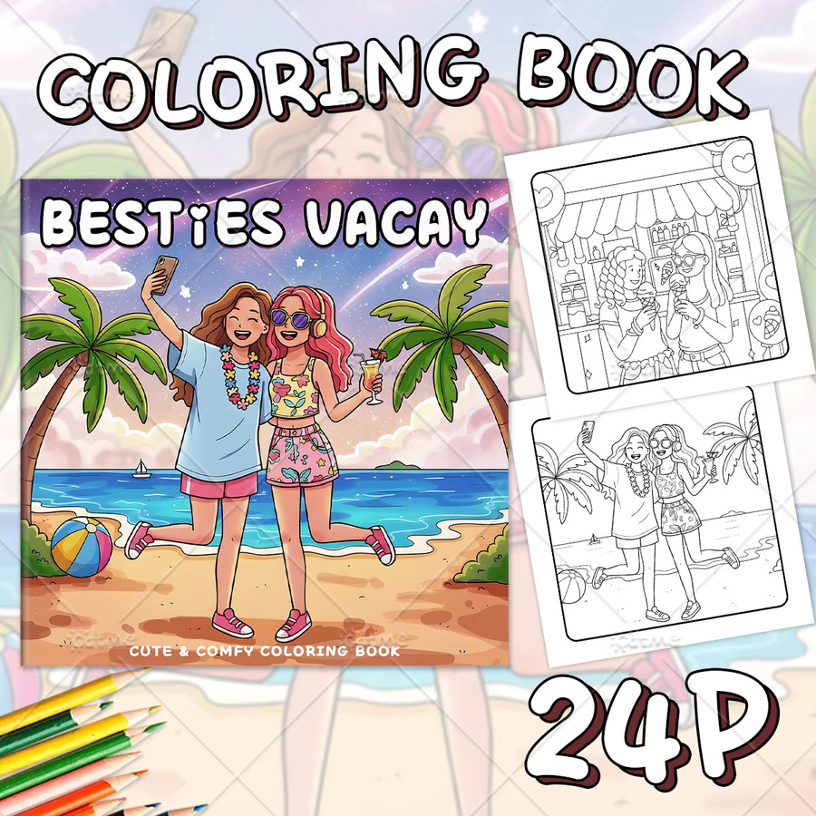 Besties Vacay, Malbuch - Bild 2