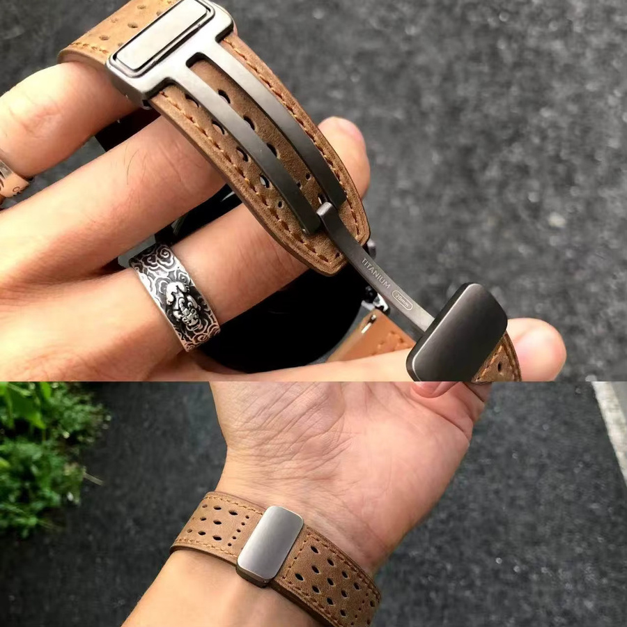 LuLuTom Uhrenarmband Leder, Magnetisch, Unisex, Vintage - Bild 5