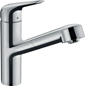 Hansgrohe Spültisch-Einhebelmischer 150 Focus M42 EcoSmart mit Ausziehauslauf und Sprayfunktion in Chrom - Bild 1