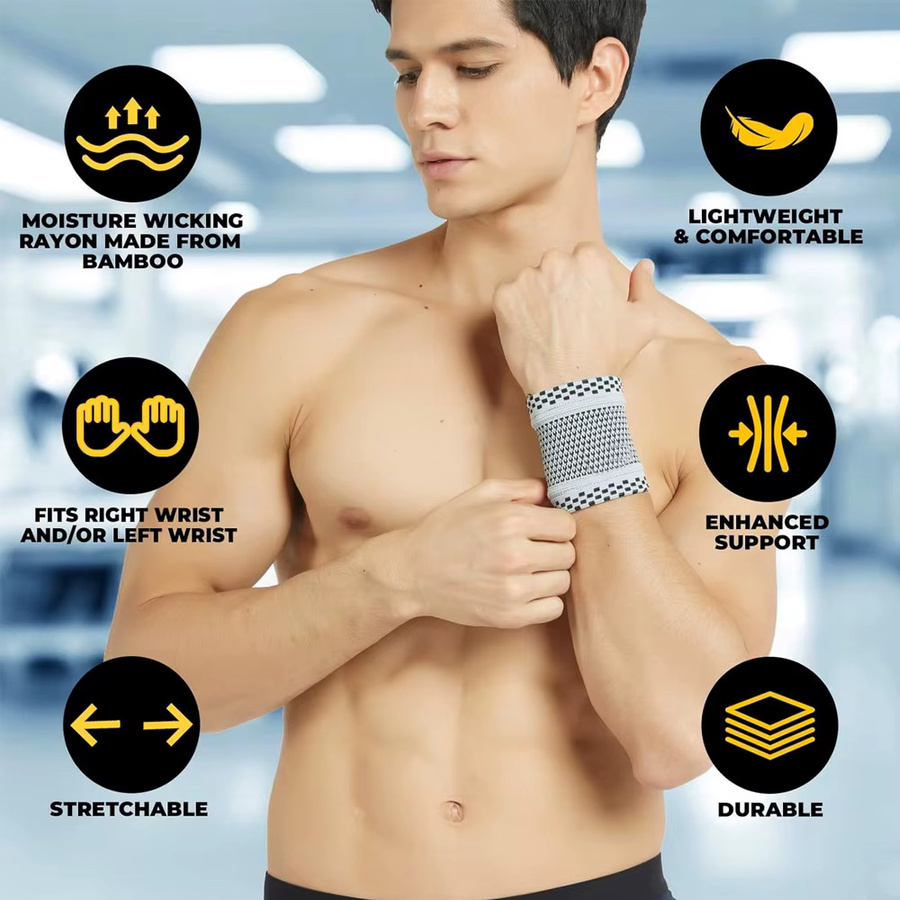 Handgelenk-Kompressionsbandage, elastische Handgelenkstütze, Unisex - Bild 4