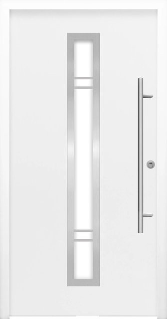 Splendoor Sicherheits-Haustür ThermoSpace Prime Palermo RC2 in Weiß mit Glaseinsatz und Rechtsanschlag, B/H: 110 x 210 cm - Bild 1