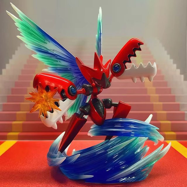 Bandai Scizor Actionfigur aus PVC als Sammlerfigur und Desktop Dekoration, Höhe: 16 cm - Bild 1