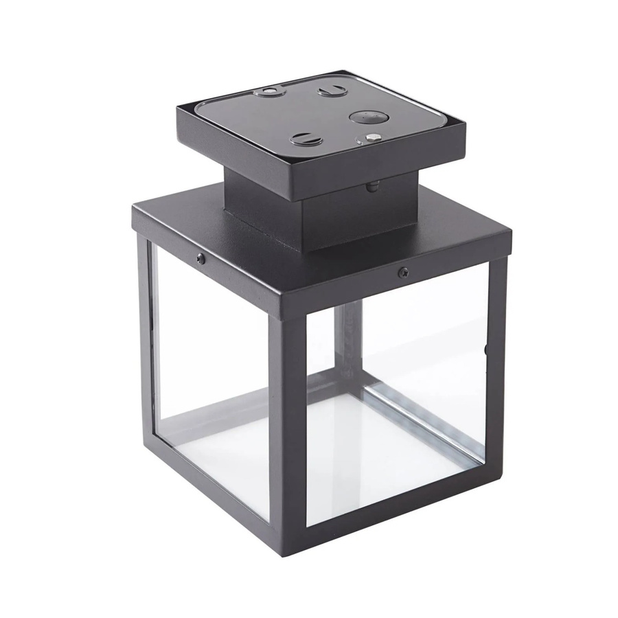 Lindby Deckenlampe Mandus Modern Schwarz aus Edelstahl und Glas, 1-flammig, E27, B/T/H: 23,0 x 22,0 x 16,0 cm - Bild 2