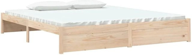 vidaXL Massivholzbett aus Kiefernholz in Braun, B/T/H: 180 x 200 x 185,5 cm - Bild 1