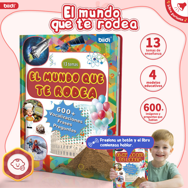 Biidi Montessori-Lernbuch, spanisches elektronisches Buch, ab 2 Jahre - Bild 1