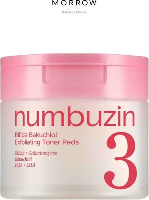 NUMBUZIN Nr. 3 Bifida Bakuchiol Peeling-Toner-Pads, 190 ml, Unisex - Bild 1