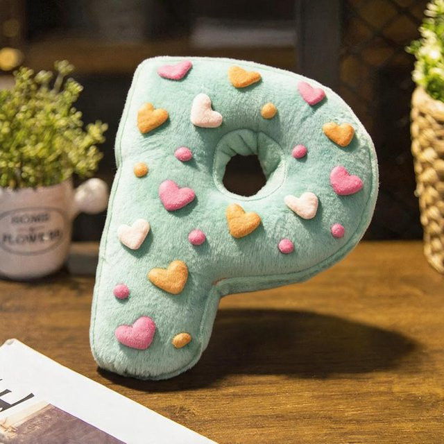 Yiran toy Donut-Buchstaben-Serie, Plüschtiere, Bunt / Mehrfarbig, 40cm - Bild 1