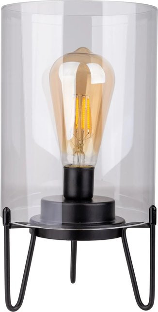 Näve LED-Batterieleuchte Lonna Schwarz aus Metall und Glas B/T/H: 15 x 15 x 28,5 cm - Bild 1