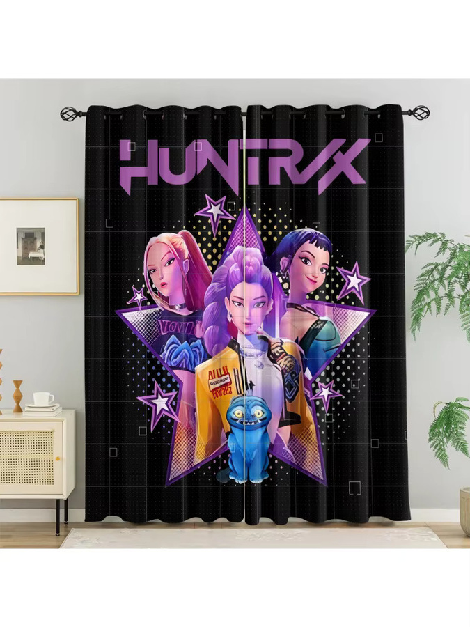 Hasbro Kpop Star Team Anime-Vorhänge mit Ösen, lichtblockierend und geräuschreduzierend, mehrfarbig, Höhe: 213 cm - Bild 6