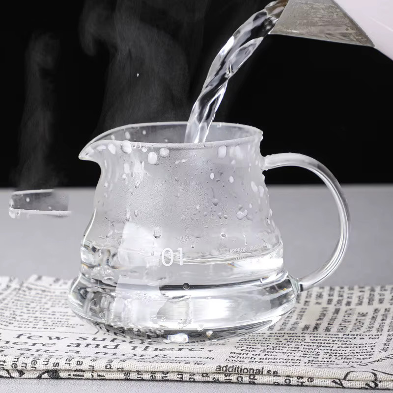YWDL Kaffekaraffe aus Klarglas mit Deckel für Espresso und Kaffeemaschinen, transparent - Bild 3