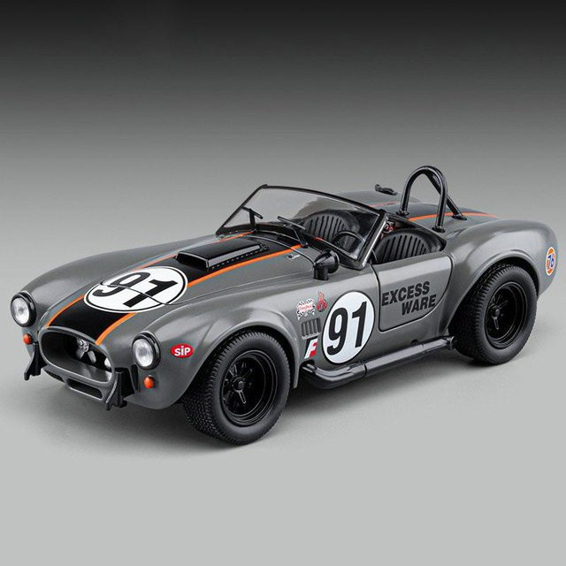 Linyi toy car 1965 Shelby Cobra 427 S/C Legierung Roadster Sportwagen, Modell, 1:22, Licht und Sound, ab 18 Jahre - Bild 1