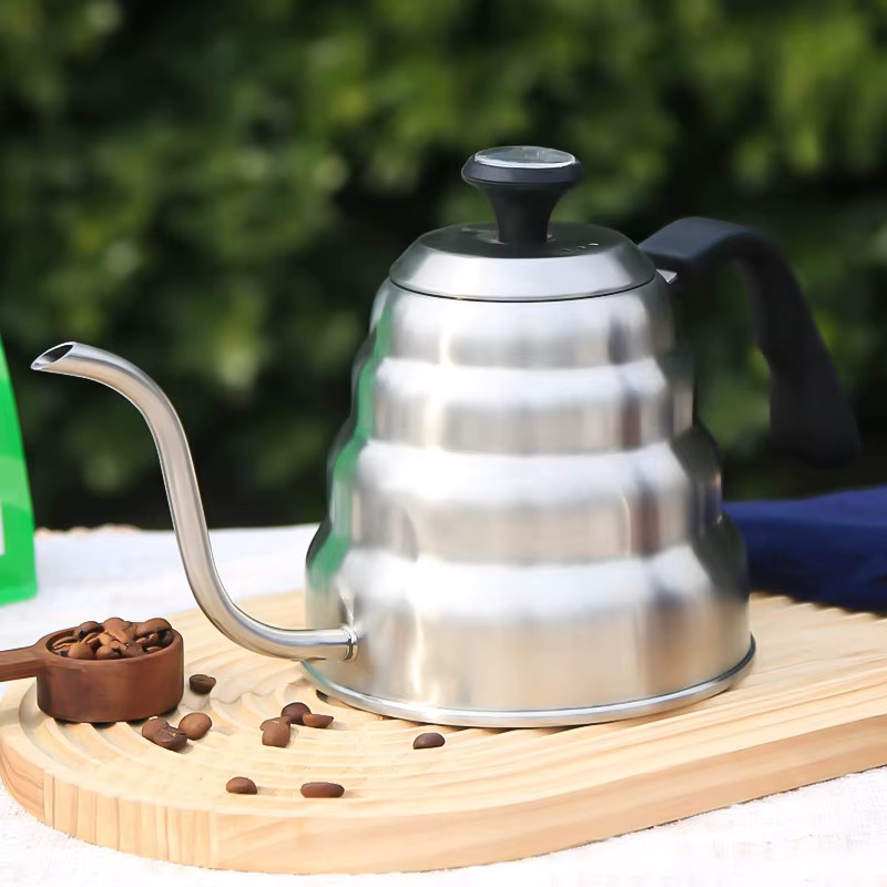 Havmore Edelstahl-Kaffeekessel mit Schwanenhals zum Übergießen in Silber und Weiß - Bild 4