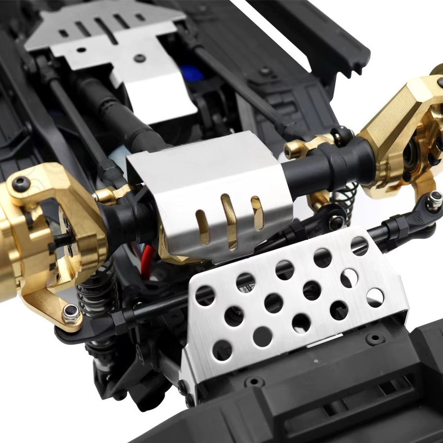 TRX4 Edelstahl Chassis Rüstung Achsschutz Unterfahrschutz, 1/10 RC Crawler - Bild 4
