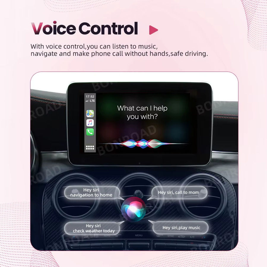 Bonroad Drahtloser CarPlay und Android Auto Adapter für Mercedes Benz S-Klasse W222 NTG 5,0 in Schwarz mit Bluetooth-Verbindung - Bild 5