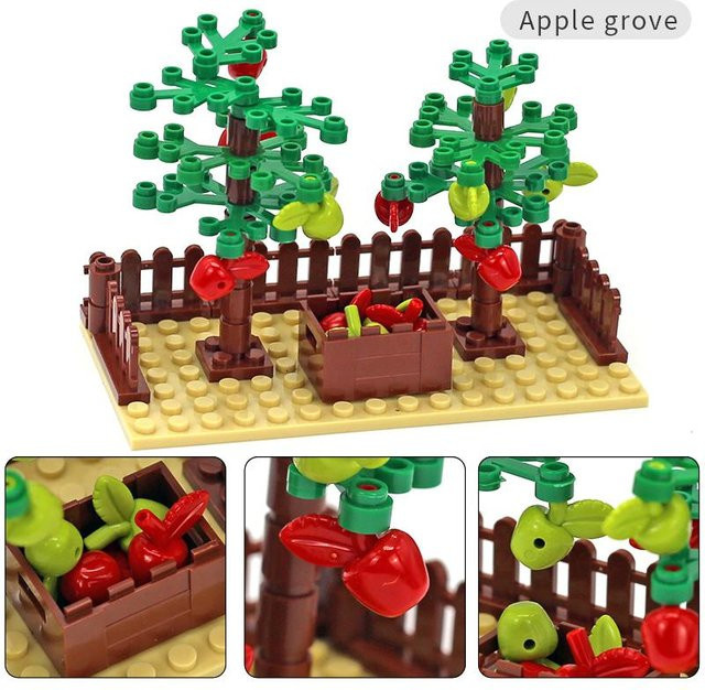 MOC Bauernhoftiere Bäume Pflanzen, Bausteine Spielzeug, ab 3 Jahre - Bild 1