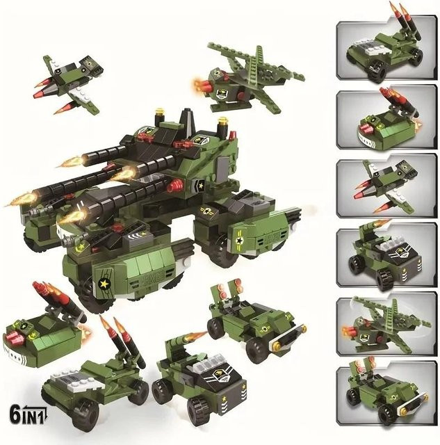 Binchi Keji Travel Militär Eisen Reich Panzer Panzerwagen, Bausteine, 1061 Teile, ab 6 Jahren - Bild 1