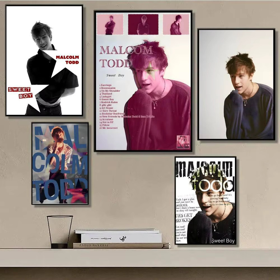 Singer Malcolm Todd Wandaufkleber Bilibili Motiv, Wasserdichter Poster Aufkleber in Mehrfarbig für Wohnzimmer und Schlafzimmer - Bild 3