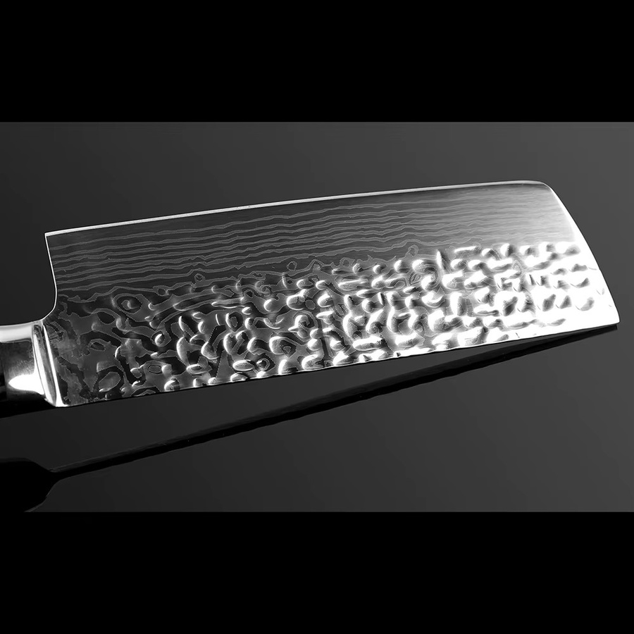 Xituo Wahl Nakiri Hackmesser aus Edelstahl mit Holzgriff in Silber - Bild 4