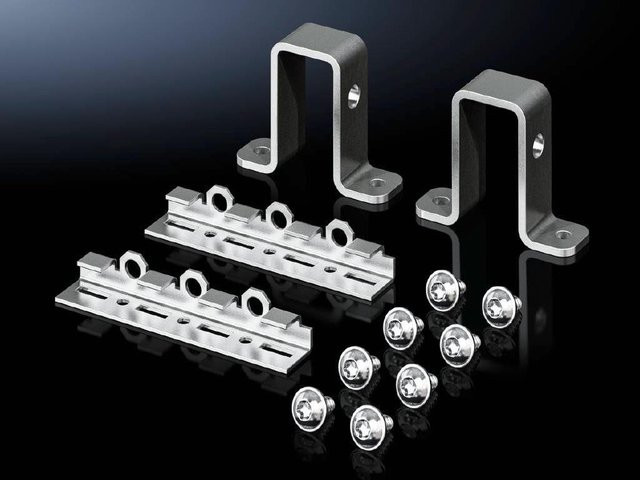 Rittal Sockel-Montagehalterung aus Edelstahl in Silber (8620400) - Bild 1