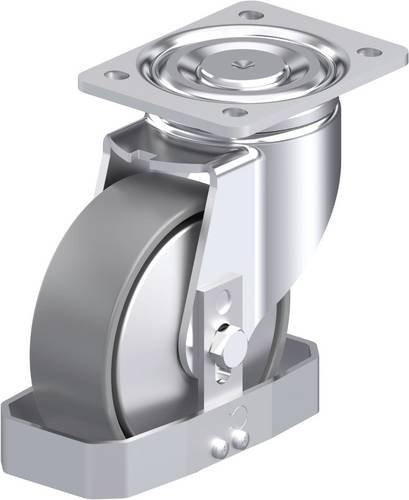 Blickle Stahlblech-Lenkrolle LH-PO 150G-ELS-FA-FS in Silber, Rad-Durchmesser: 150 mm, Tragfähigkeit: 400 kg - Bild 1