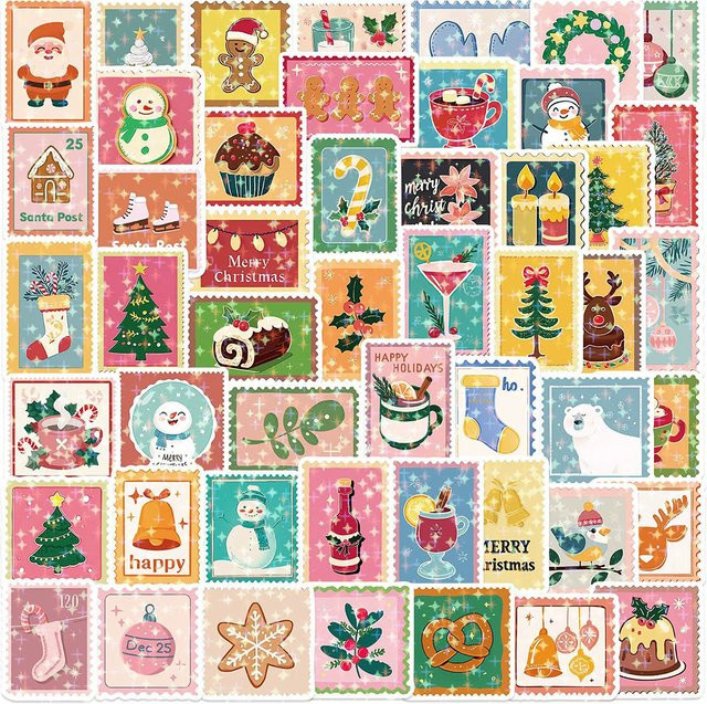 Charile Cartoon Weihnachten Stempel Aufkleber, 10/30/50 stücke - Bild 1