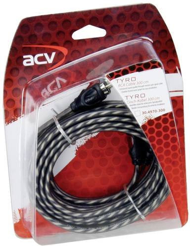 ACV 30.4970-300 Cinchkabel Grau, Länge: 3 m, 2x Cinch-Stecker auf 2x Cinch-Stecker - Bild 1