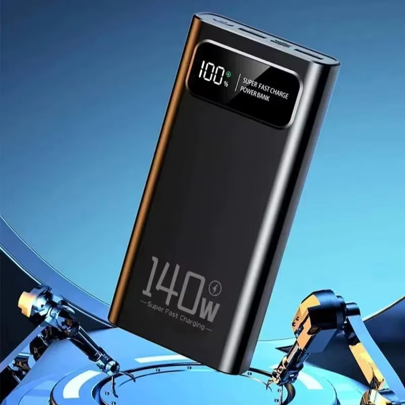 Lenovo 140W Hochleistungs-Powerbank mit 50000 mAh und LED-Digitalanzeige in Schwarz oder Weiß für iPhone und Samsung - Bild 3