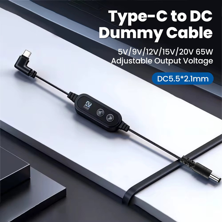 Elough USB C zu DC Power Boost Kabel Schwarz, Step-up Adapter für schnelles Laden von 5V bis 20V, ideal für Wifi Router - Bild 3