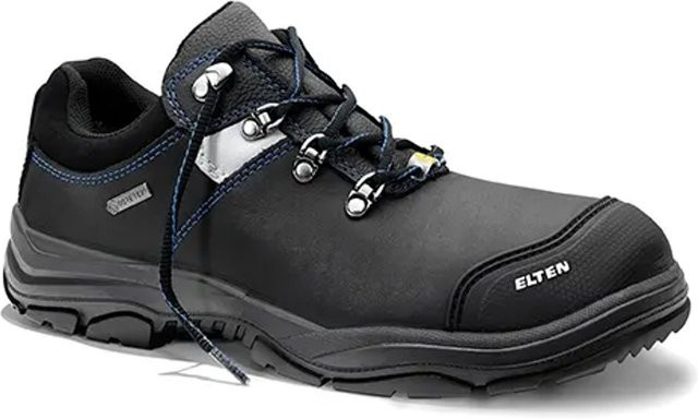 Elten Sicherheitshalbschuh Mason Pro GTX Low ESD S3 CI aus Rindleder in Schwarz und Blau, Größe 44 - Bild 1