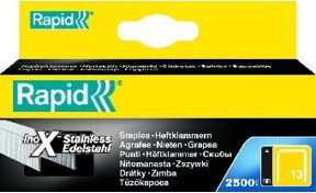 Rapid Heftklammern aus Edelstahl 13/06 mit 2500 Stück - Bild 1