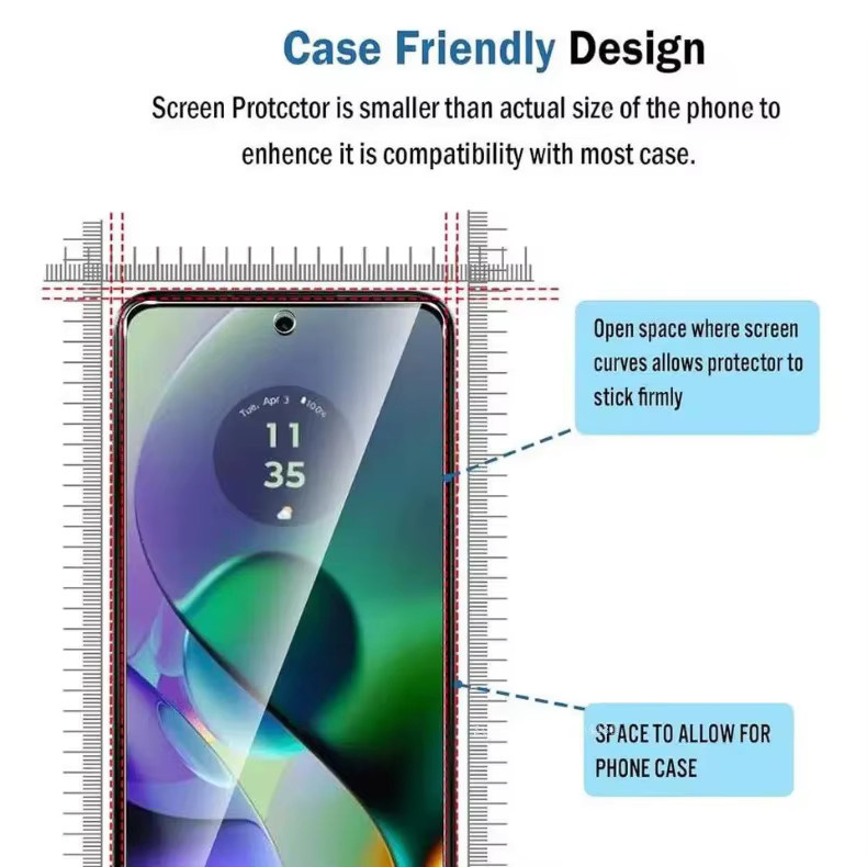 4er-Set gehärtetes Glas Displayschutz für Motorola G8 G04 G13 G14 G04 G22 G24 G31 G32 G41 G52 G53 G54 G62 G71 G73 G82 G84 G85 in Transparent - Bild 3