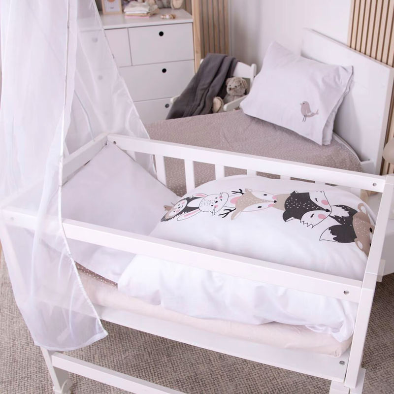 Baby Best Renforcé Wende-Bettwäsche aus Baumwolle für Babys, Farbe Weiß, Set bestehend aus Bettbezug und Kissenbezug, B/T: 80 x 80 cm und 40 x 40 cm - Bild 3