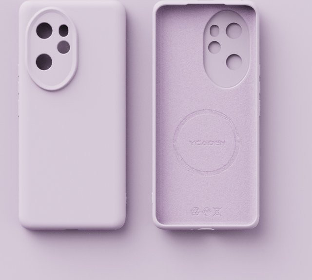Original Flüssigsilikon MagSafe Hülle für Huawei Honor 400Pro, Honor 300, Honor 200 und Honor Magic7 6Pro mit Wireless Charging Soft Cover in Grau und Lila - Bild 1