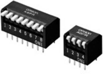 Omron A6FR-9101 DIP-Schalter, 9 Pol, THT, Schwarz - Bild 1