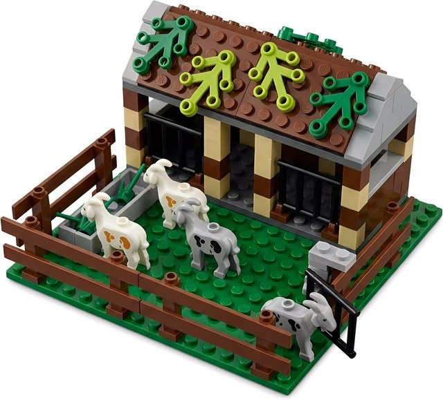 likaka MOC Schafstall, Bausteine Spielset, Bauernhof, Tiere - Bild 1