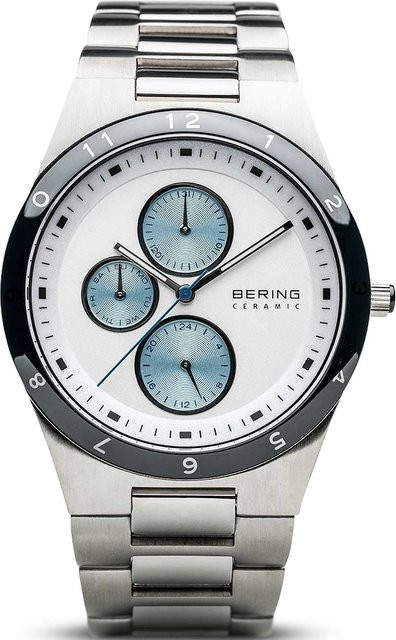 Bering Herrenuhr, Keramik, Edelstahl, Quarz, 39 mm, Weiß - Bild 1