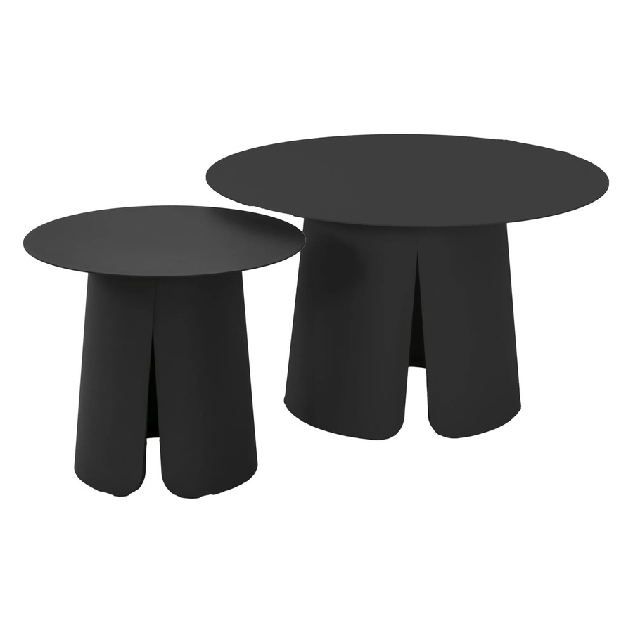 Lesli Beistelltisch-Set Oslo 2-teilig Anthrazit aus Aluminium - Bild 2