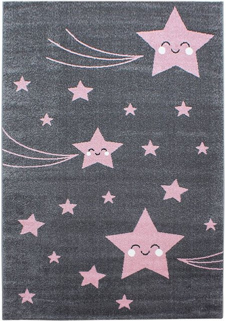 Ayyildiz Kinderteppich Kids 610 Motiv-Mix in Pink, Grau und Weiß, B: 140 cm, T: 200 cm - Bild 1