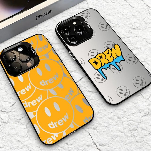 INS D-Drews Handyhülle für iPhone 17 16 15 14 13 12 11 Pro Max Air Matte Laser Aurora stoßfeste Schutzhülle in Weiß - Bild 1