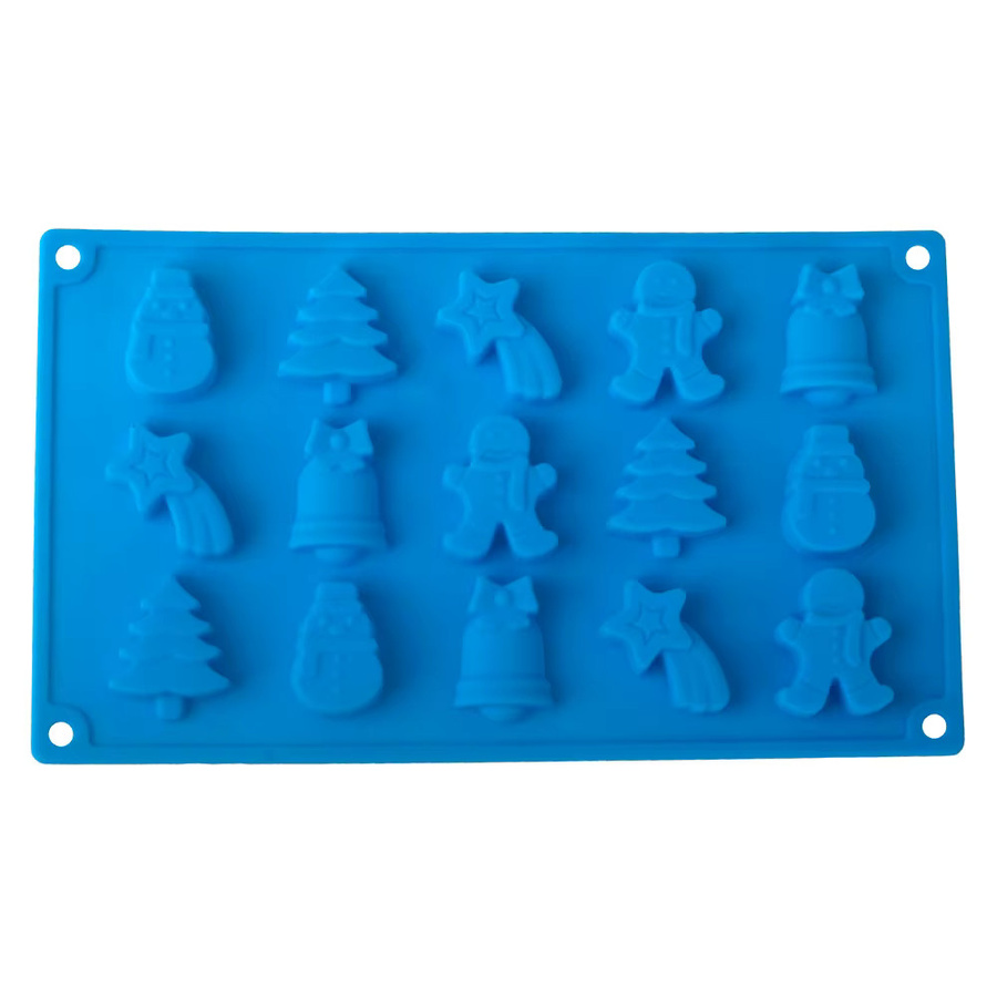 Meibum Silikonformen für Weihnachts-Desserts wie Schneemann, Weihnachtsbaum, Glocken und Weihnachtsmann - Bild 2
