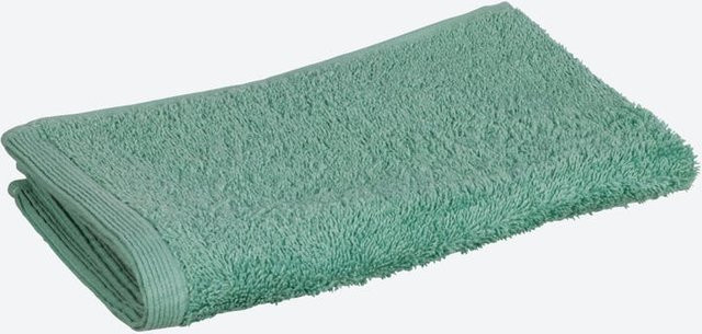 NKD Frottee-Gästetuch aus 100% Baumwolle in Green und Turquoise mit Bordüre und Aufhängeschlaufe, Breite: 30 cm, Höhe: 50 cm - Bild 1