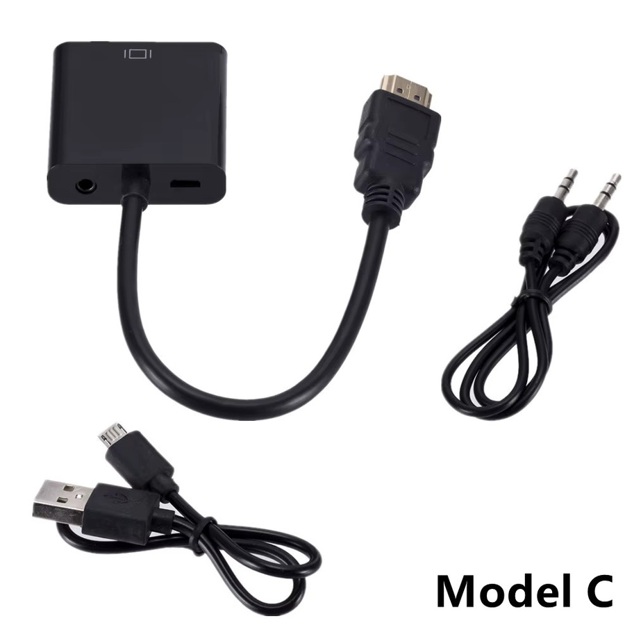 Mrgabwte HDMI auf VGA Konverter Adapter in Schwarz mit Audio-Stromversorgung für 1080P HDTV, Tablet, Projektor, PC und TV - Bild 5