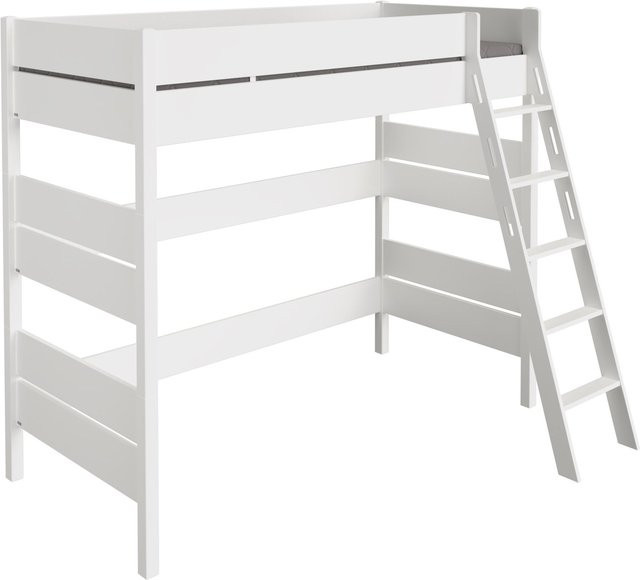 Hochbett PAIDI TIAGO für Kinder in Weiß, B/T/H: 90 x 200 x 154 cm - Bild 1