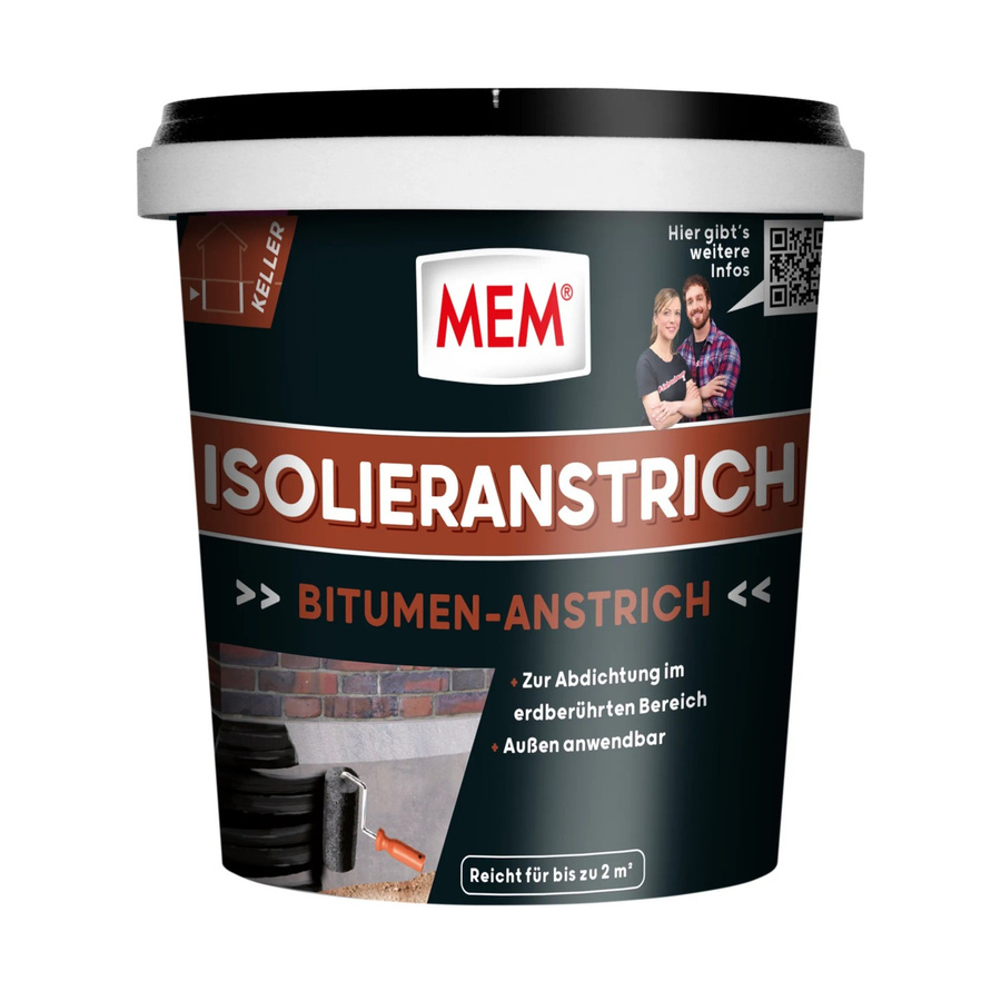 MEM Bitumen Isolieranstrich schwarz 1,0 l - Bild 2